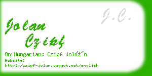 jolan czipf business card